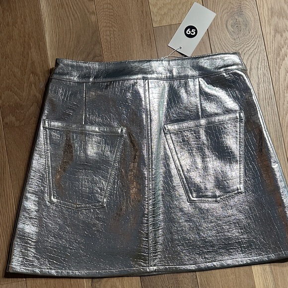 Torn by Ronny Kobo Silver Mini Skirt - Picture 3 of 3